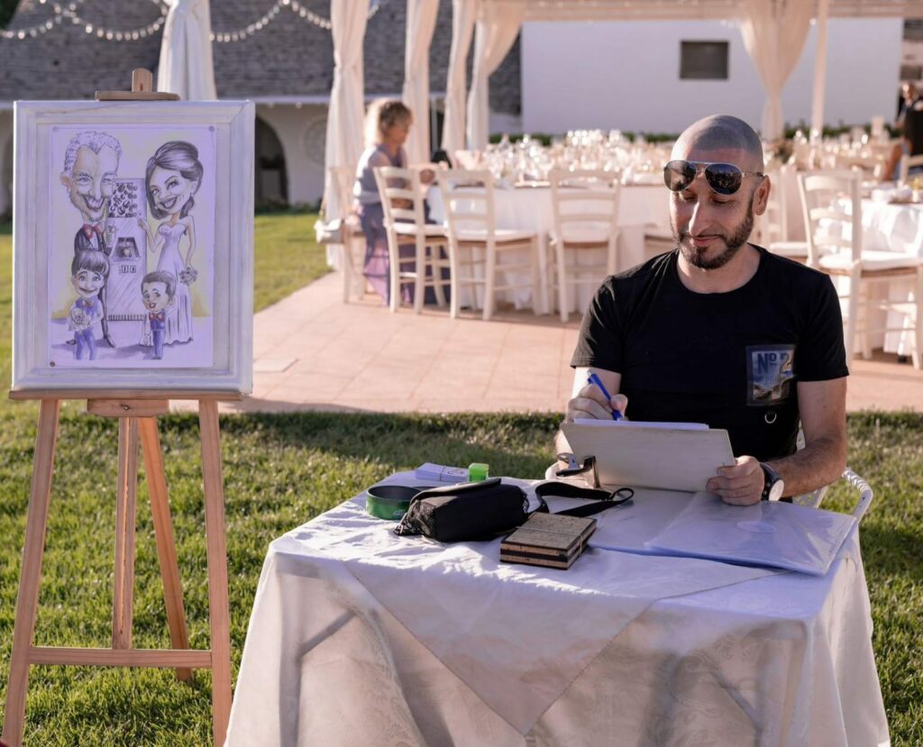 Caricaturista/Ritrattista per Eventi
Rendi unico il tuo evento con un caricaturista professionista! Ritratti simpatici e personalizzati, perfetti come gadget ricordo per ospiti. Ideale per eventi pubblici e privati, al chiuso o all'aperto. Un’animazione originale ed elegante per lasciare un segno indelebile.